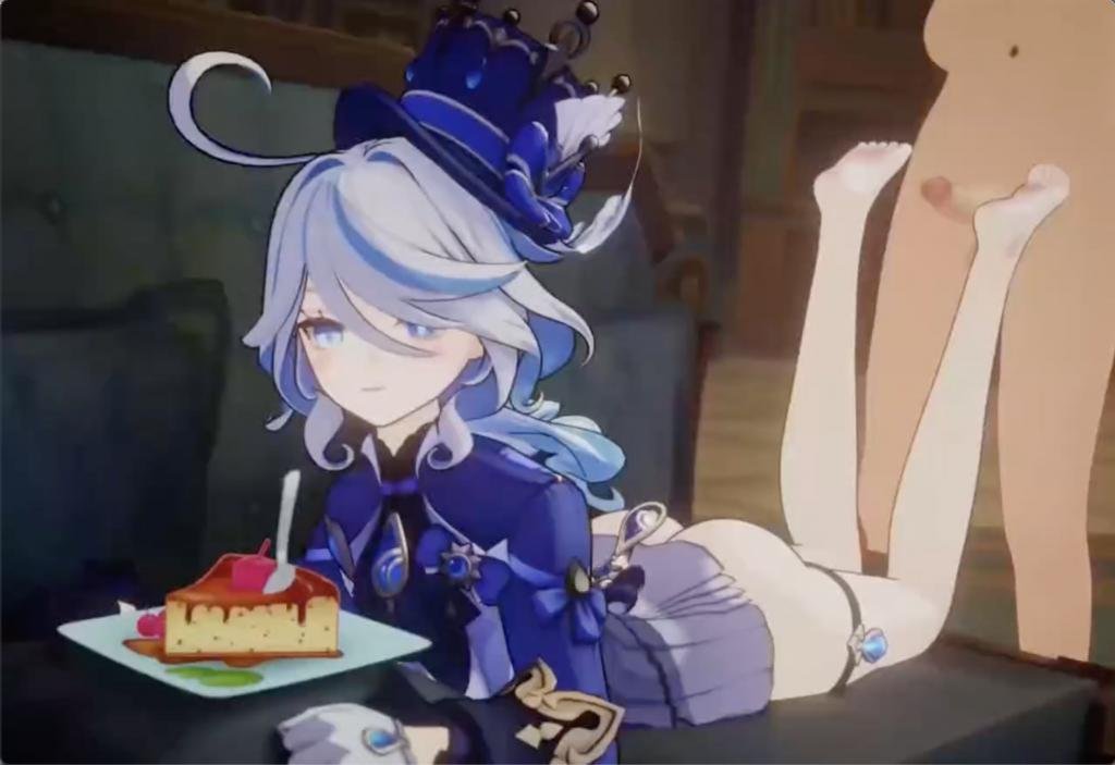 3D原神芙宁娜极致诱惑!骚货美足侍奉,丝袜足交让你欲罢不能